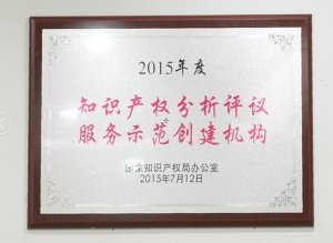 2015年知识产权分析评议服务示范创建机构